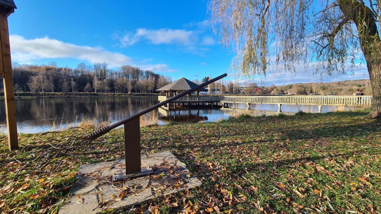 Le Salmoyard, studio au bord du lac à Vielsalm Esterno foto
